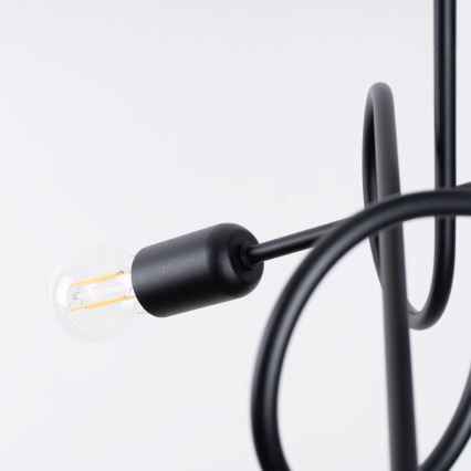 Přisazený lustr LOOP 3xE27/15W/230V černá