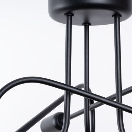 Přisazený lustr LOOP 3xE27/15W/230V černá