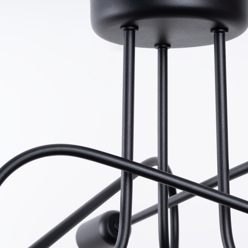 Přisazený lustr LOOP 3xE27/15W/230V černá