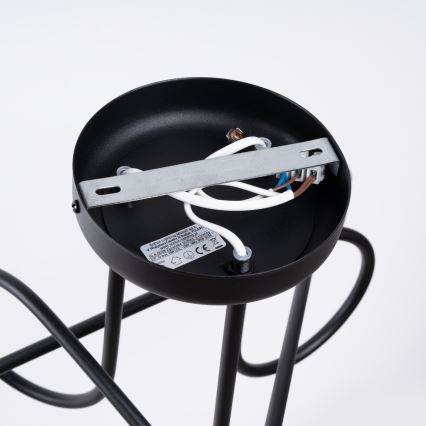 Přisazený lustr LOOP 3xE27/15W/230V černá