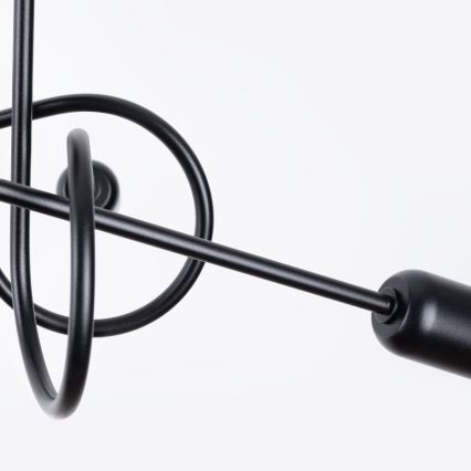 Přisazený lustr LOOP 5xE27/15W/230V černá