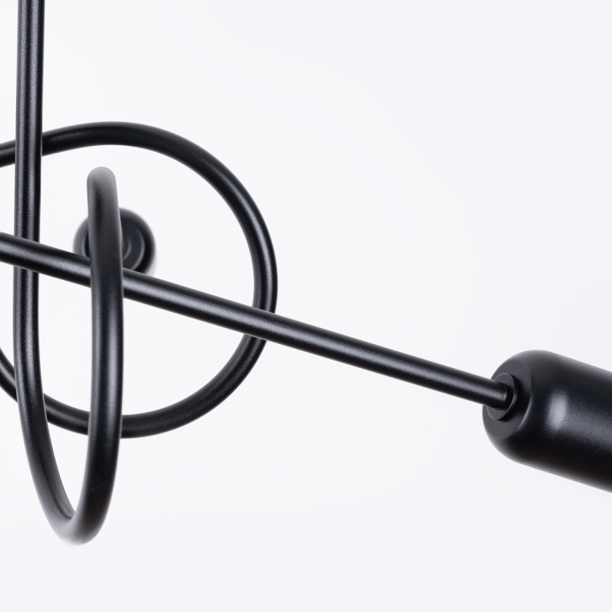 Přisazený lustr LOOP 5xE27/15W/230V černá