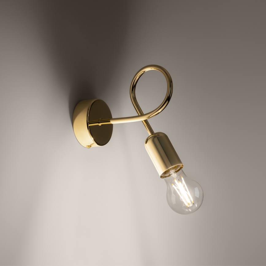 Nástěnná lampa LOOP 1xE27/15W/230V zlatá