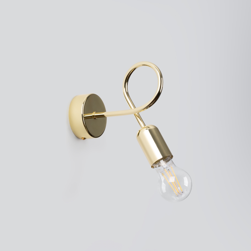 Nástěnná lampa LOOP 1xE27/15W/230V zlatá