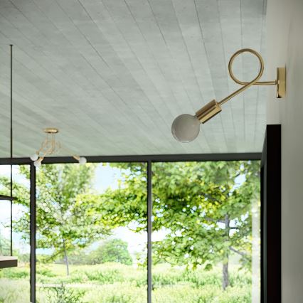 Přisazený lustr LOOP 3xE27/15W/230V zlatá