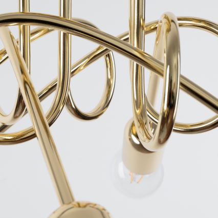 Přisazený lustr LOOP 5xE27/15W/230V zlatá