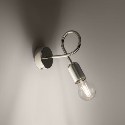 Nástěnná lampa LOOP 1xE27/15W/230V lesklý chrom