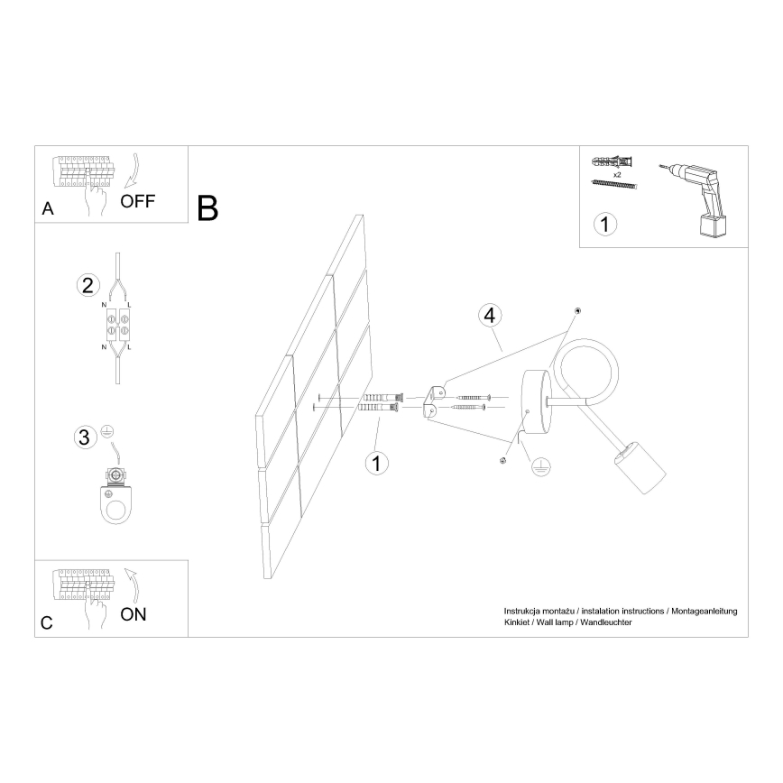 Nástěnná lampa LOOP 1xE27/15W/230V lesklý chrom