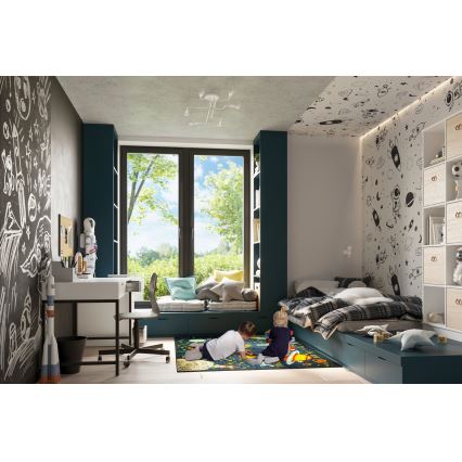 Přisazený lustr VECTOR 6xE27/15W/230V bílá