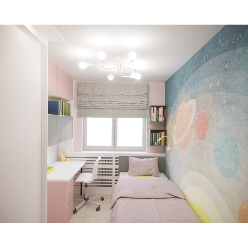 Přisazený lustr VECTOR 6xE27/15W/230V bílá