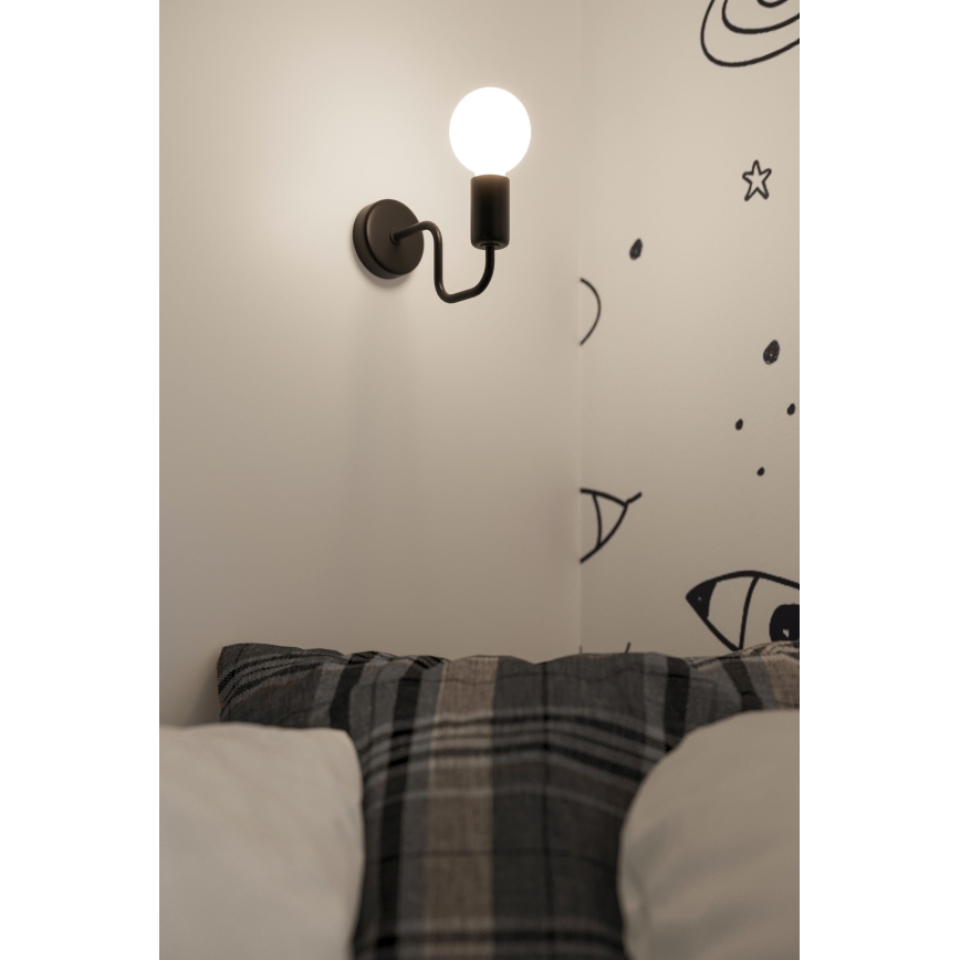 Nástěnná lampa VECTOR 1xE27/15W/230V černá