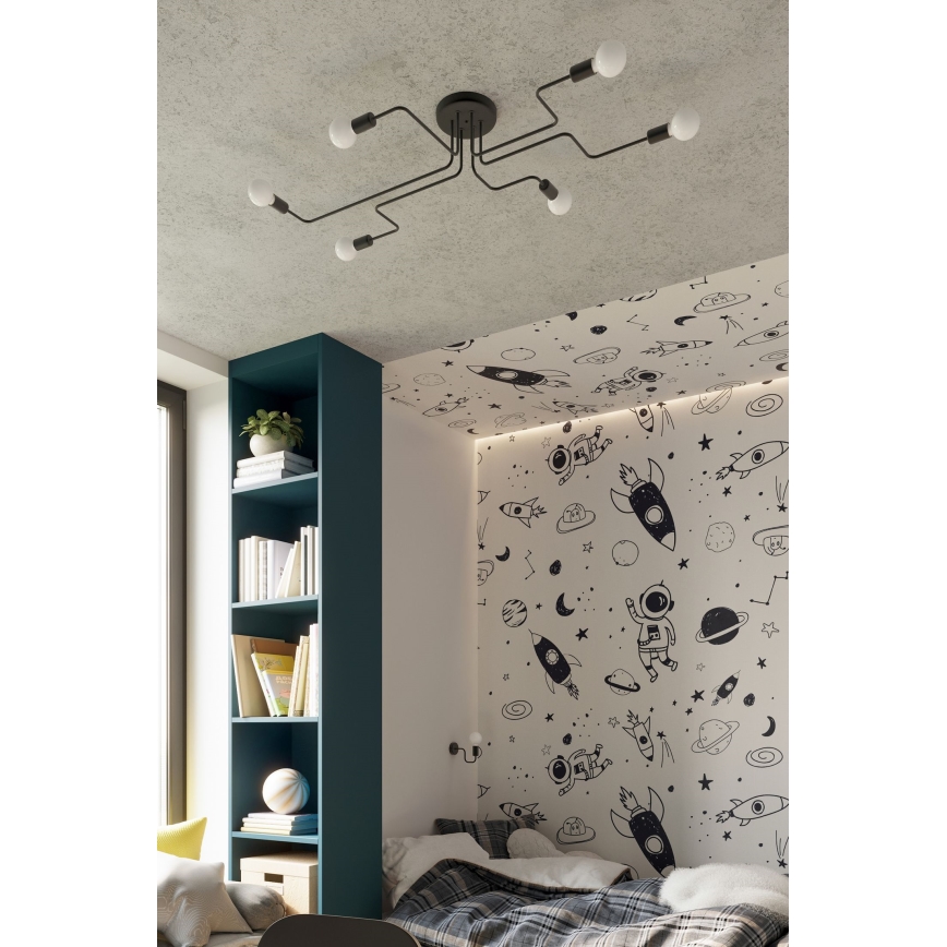 Nástěnná lampa VECTOR 1xE27/15W/230V černá