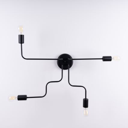 Přisazený lustr VECTOR 4xE27/15W/230V černá