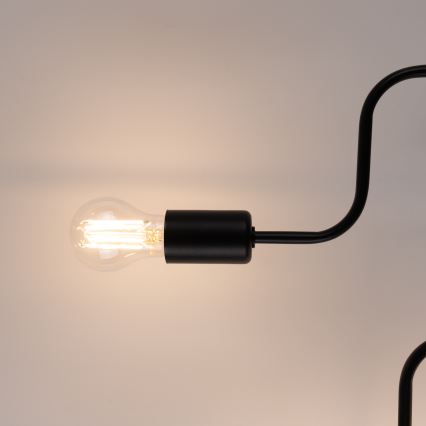 Přisazený lustr VECTOR 6xE27/15W/230V černá