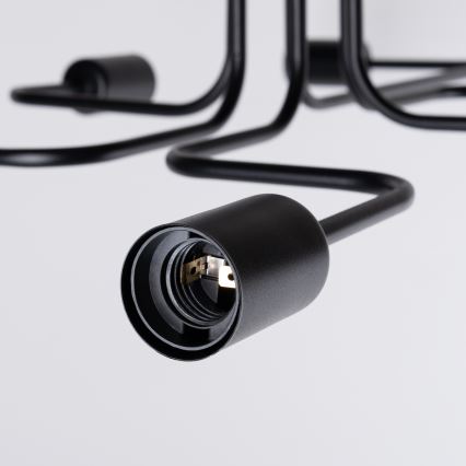 Přisazený lustr VECTOR 6xE27/15W/230V černá