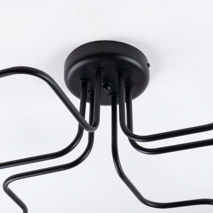 Přisazený lustr VECTOR 6xE27/15W/230V černá