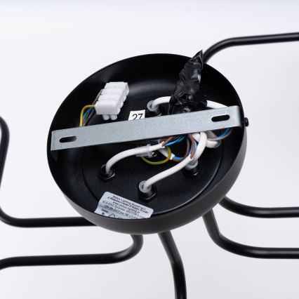 Přisazený lustr VECTOR 6xE27/15W/230V černá