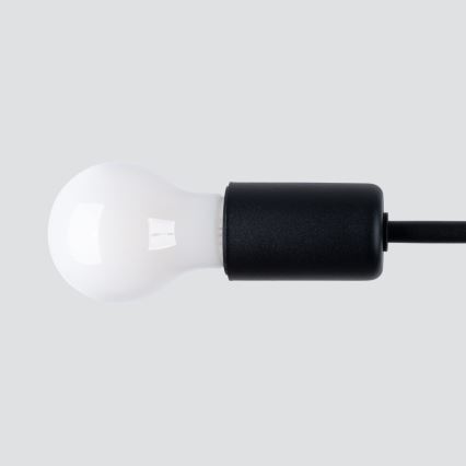 Lustr na tyči NORAH 3xE27/15W/230V černá