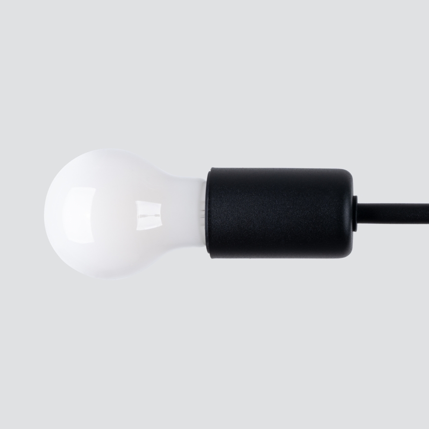 Lustr na tyči NORAH 3xE27/15W/230V černá