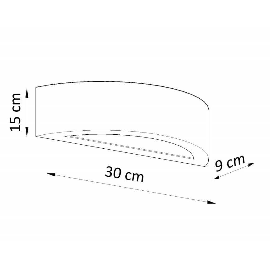 Nástěnné svítidlo ATENA 1xE27/15W/230V 30 cm bílá