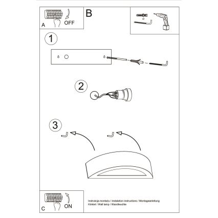 Nástěnné svítidlo ATENA 1xE27/15W/230V 30 cm bílá