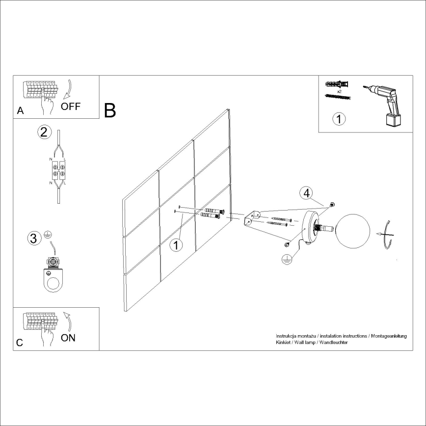 Nástěnné svítidlo YOLI 1xG9/8W/230V černá