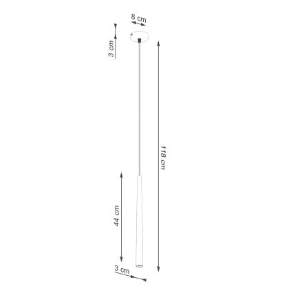 Lustr na lanku BLISS 1xG9/8W/230V černá