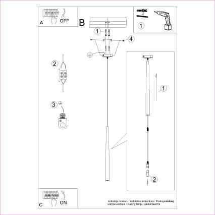 Lustr na lanku BLISS 1xG9/8W/230V černá