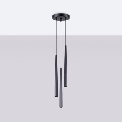 Lustr na lanku BLISS 3xG9/8W/230V černá