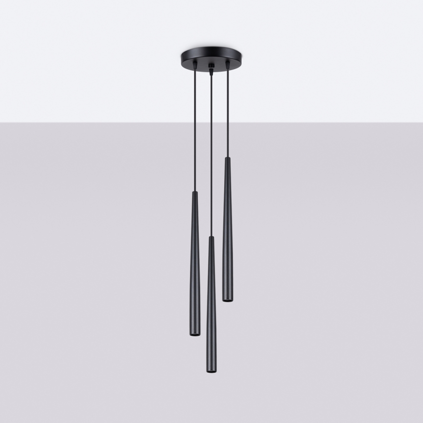 Lustr na lanku BLISS 3xG9/8W/230V černá