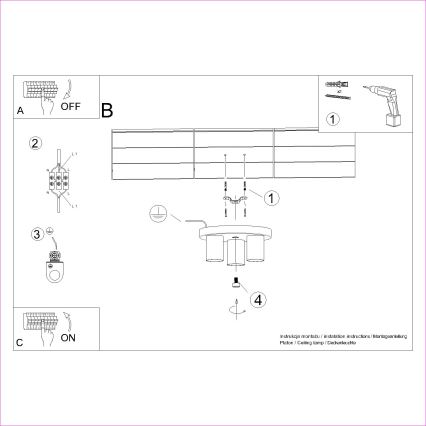 Bodové svítidlo LAGOS 3xGU10/10W/230V černá