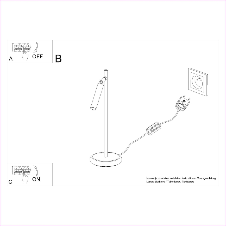 Stolní lampa PASTELO 1xG9/8W/230V bílá