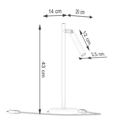Stolní lampa PASTELO 1xG9/8W/230V zlatá