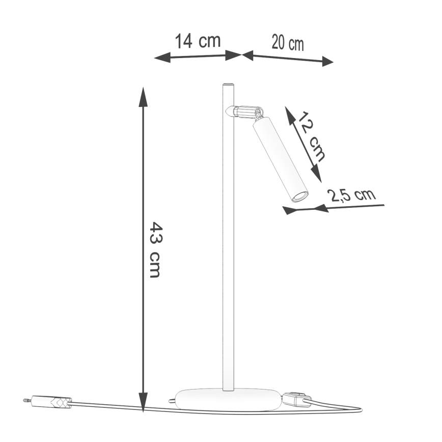 Stolní lampa PASTELO 1xG9/8W/230V zlatá