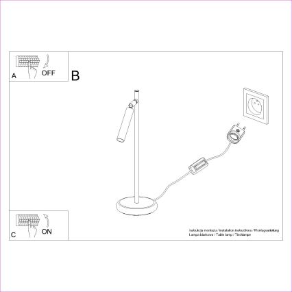 Stolní lampa PASTELO 1xG9/8W/230V zlatá