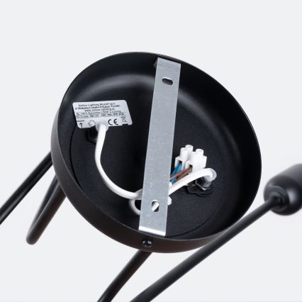 Přisazený lustr LOOP 2xE27/15W/230V černá