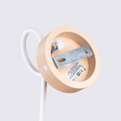 Nástěnná lampa EMBER 1xE27/15W/230V bílá/béžová/buk