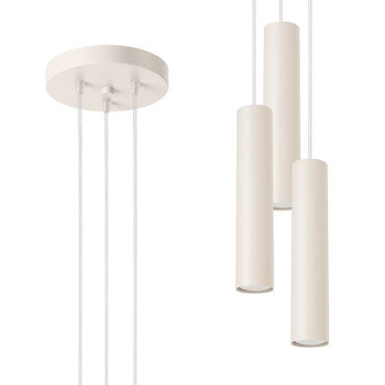Lustr na lanku LAGOS 3xGU10/10W/230V krémová