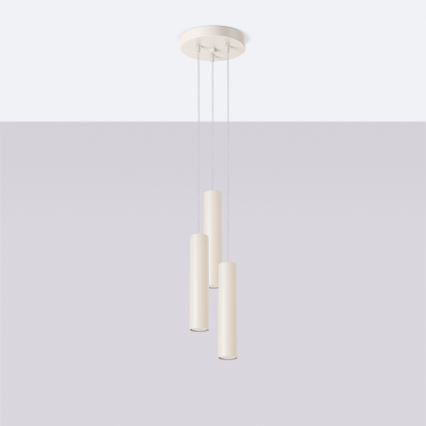 Lustr na lanku LAGOS 3xGU10/10W/230V krémová