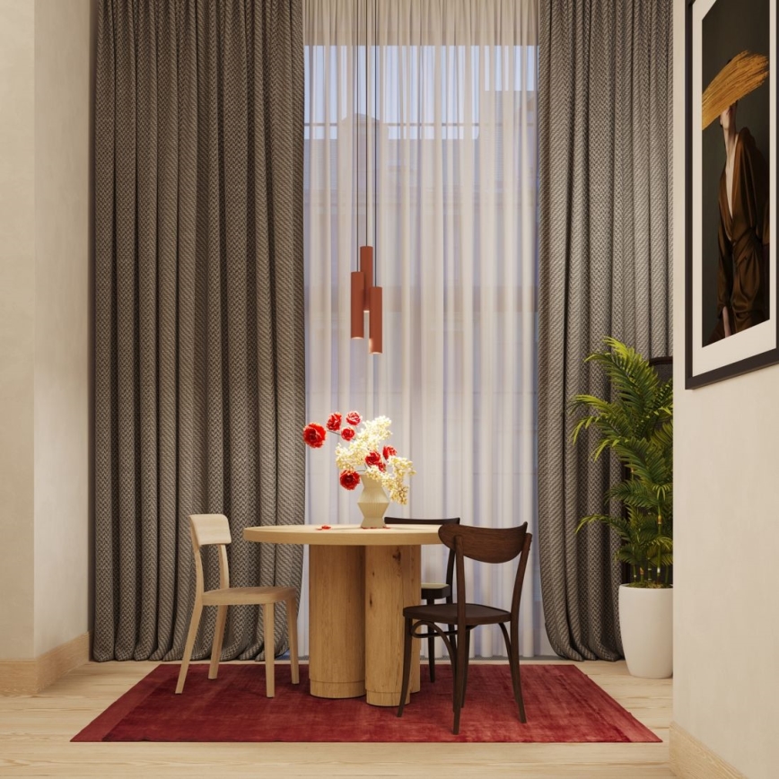 Lustr na lanku LAGOS 3xGU10/10W/230V červená