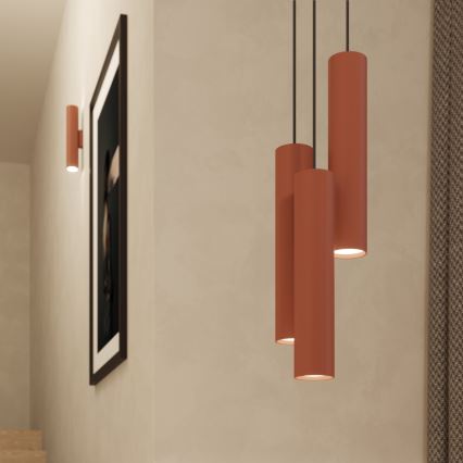Lustr na lanku LAGOS 3xGU10/10W/230V červená