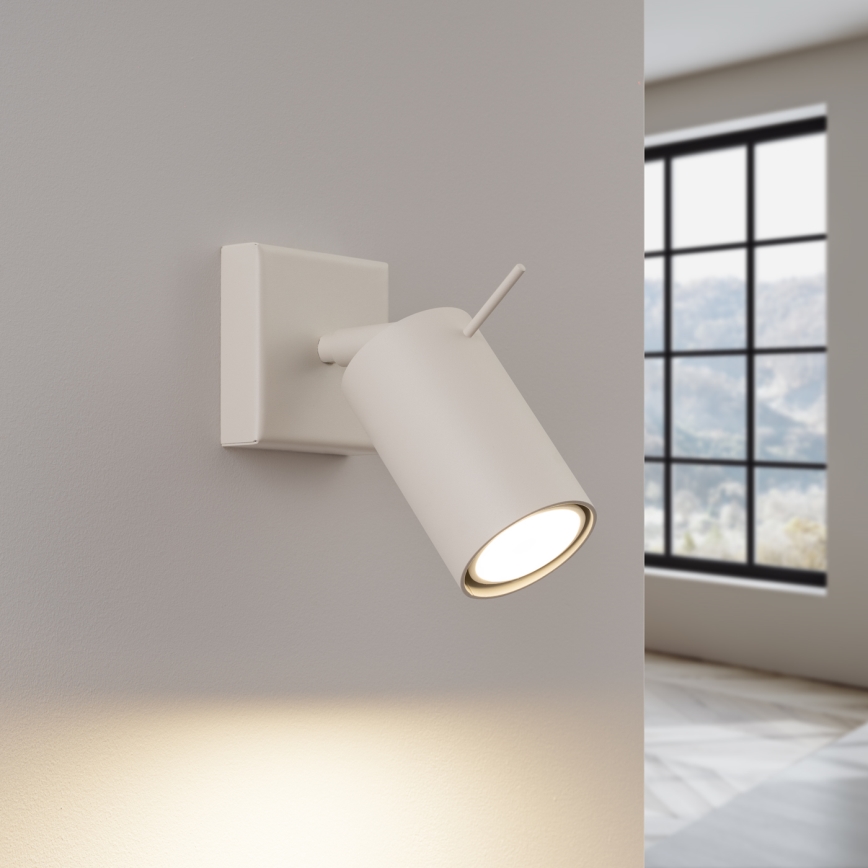 Nástěnné bodové svítidlo RING 1xGU10/10W/230V krémová