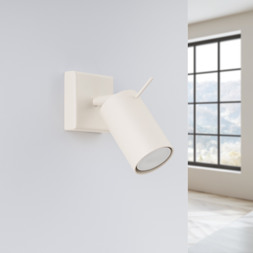 Nástěnné bodové svítidlo RING 1xGU10/10W/230V krémová