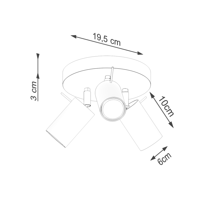 Bodové svítidlo RING 3xGU10/10W/230V krémová