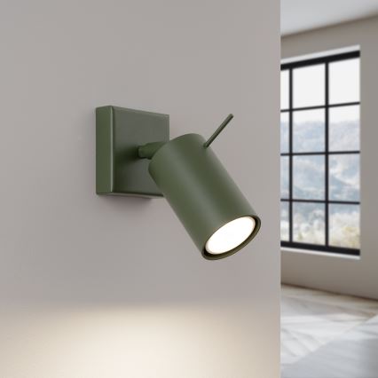 Nástěnné bodové svítidlo RING 1xGU10/10W/230V zelená