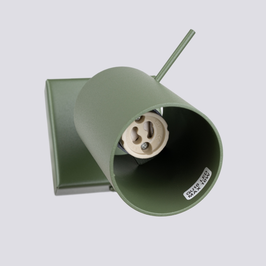 Nástěnné bodové svítidlo RING 1xGU10/10W/230V zelená