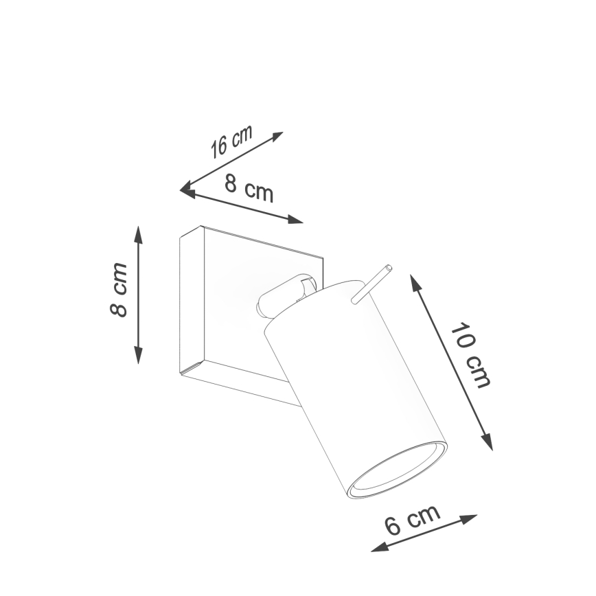 Nástěnné bodové svítidlo RING 1xGU10/10W/230V červená