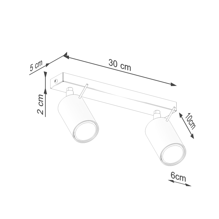 Bodové svítidlo RING 2xGU10/10W/230V červená