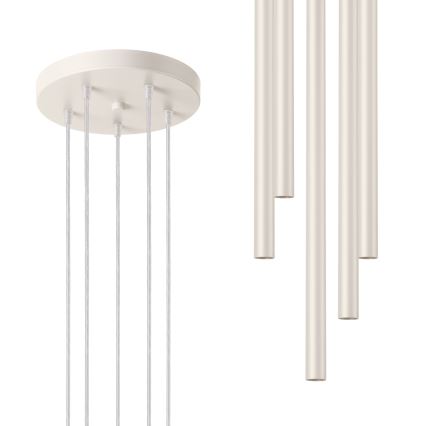 Lustr na lanku PASTELO 5xG9/8W/230V krémová