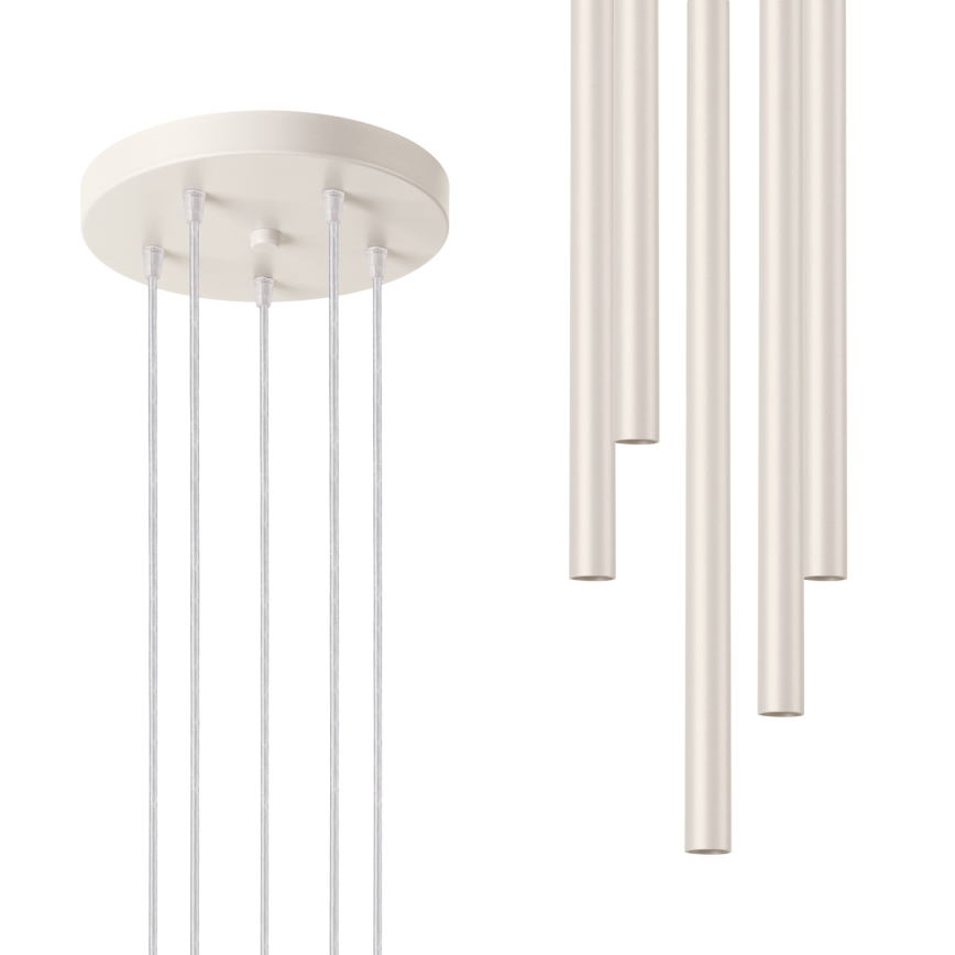 Lustr na lanku PASTELO 5xG9/8W/230V krémová